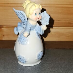 Delicate Blue and White Angel Figurine